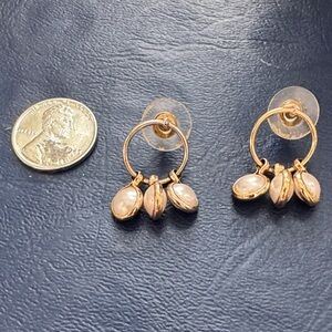 Chic Gold and Pearl Drop Earrings